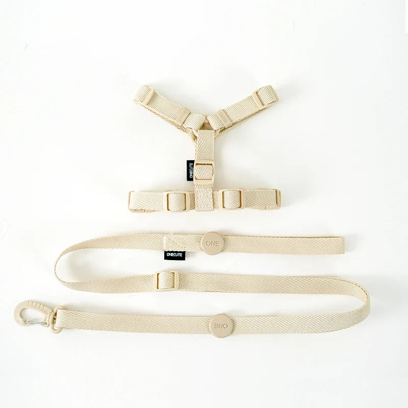 Macaron Dog Harness Leash Set