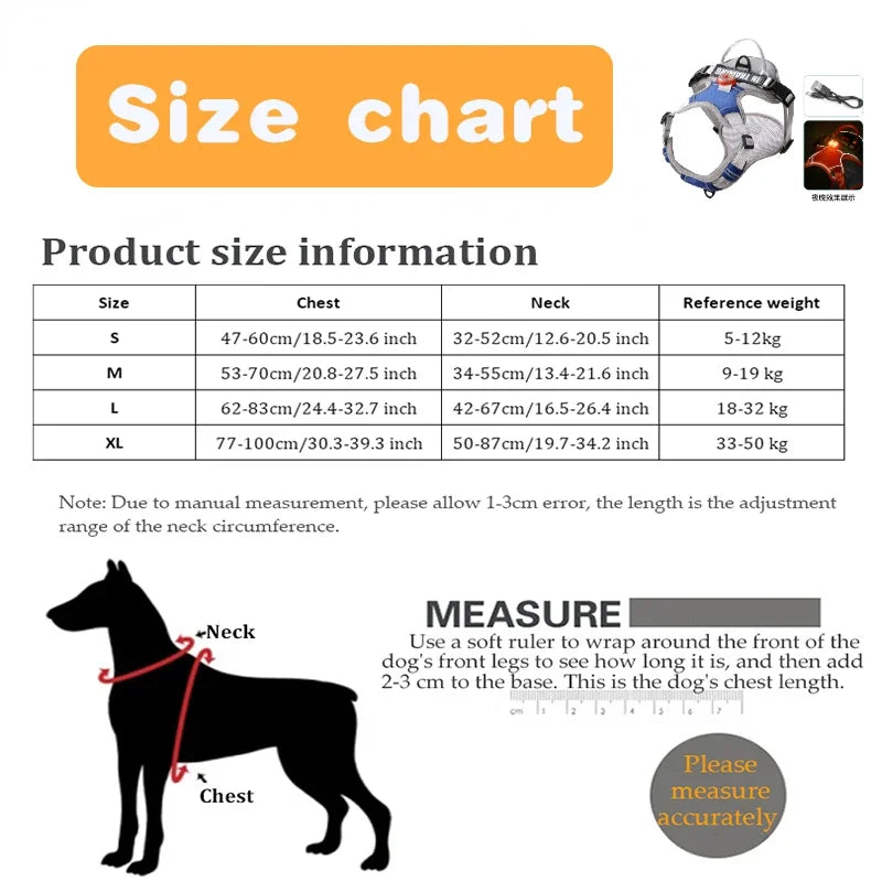 USB Light Dog Harness