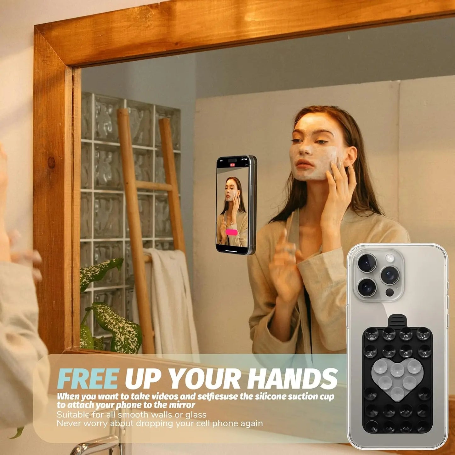 Heart Shape Double-Sided Suction Holder