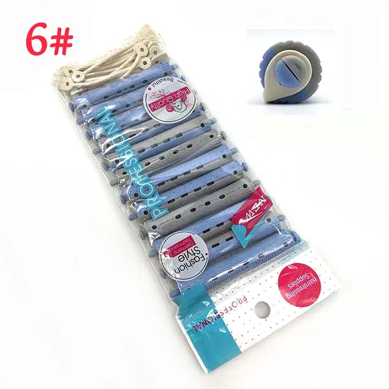 12Pcs Salon Rubber Band Rollers