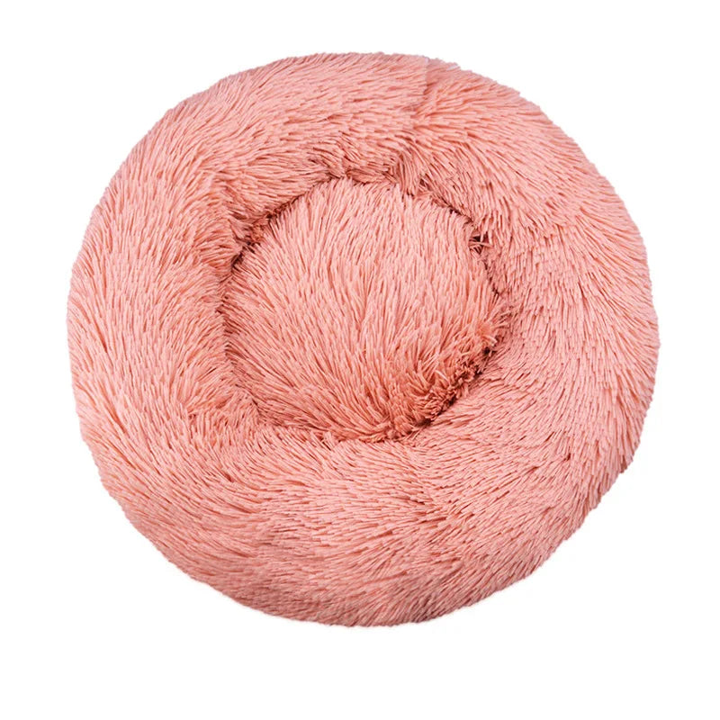 Round Plush Winter Pet Bed
