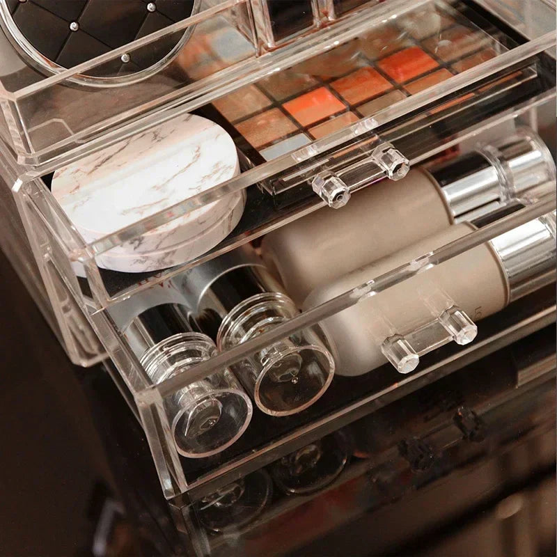 Acrylic Four-Drawer Makeup Organizer