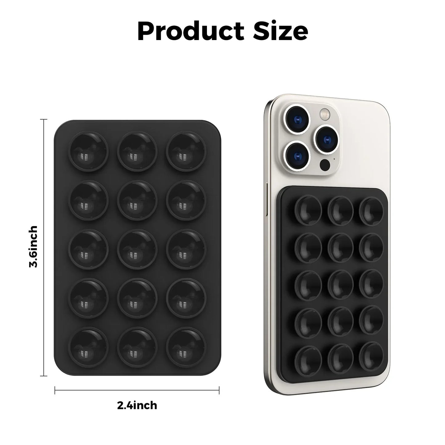 Magnetic Silicone Suction Card Holder