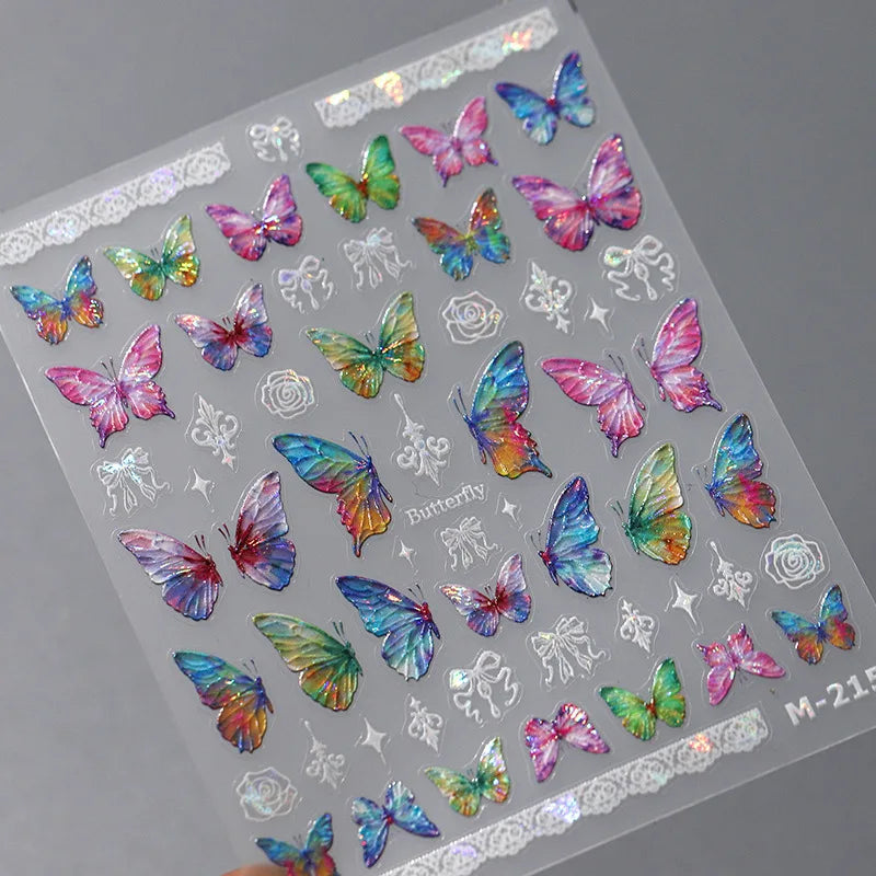 5D Spider Web Nail Sticker