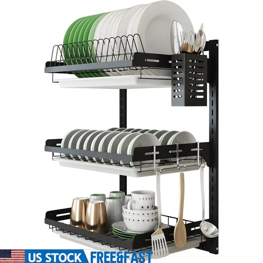 Wall Mount Dish Drying Rack