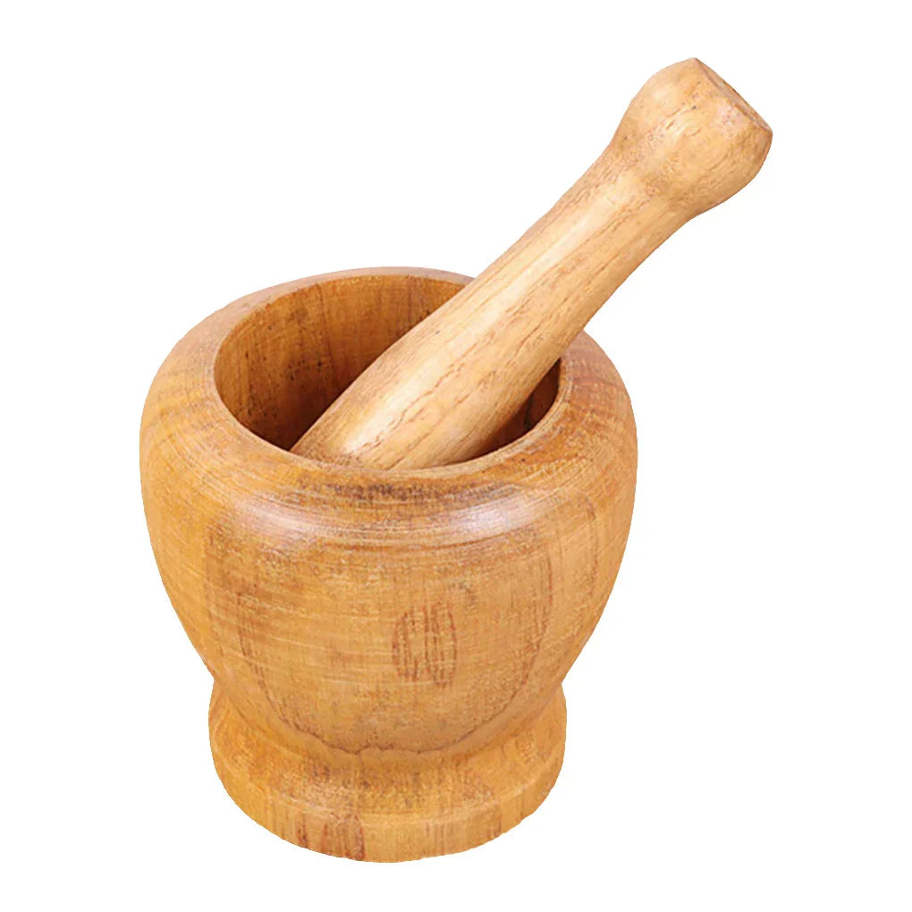 Wooden Mortar Pestle Set
