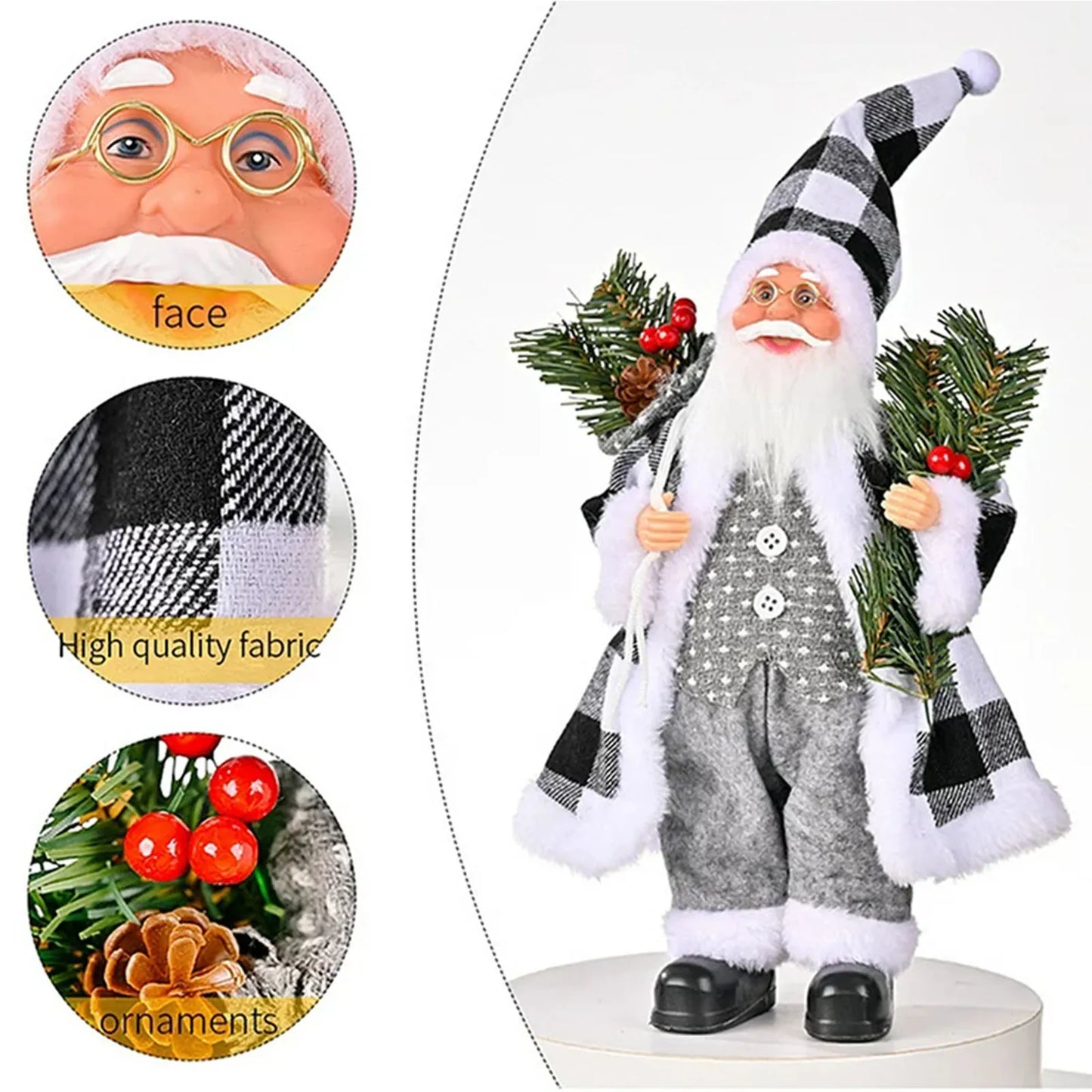12inch Santa Claus Figurine Ornament