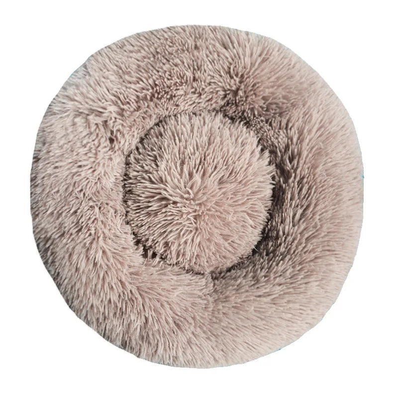Round Plush Winter Pet Bed