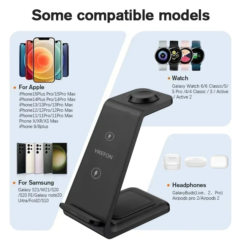 3-in-1 Fast Wireless Charger