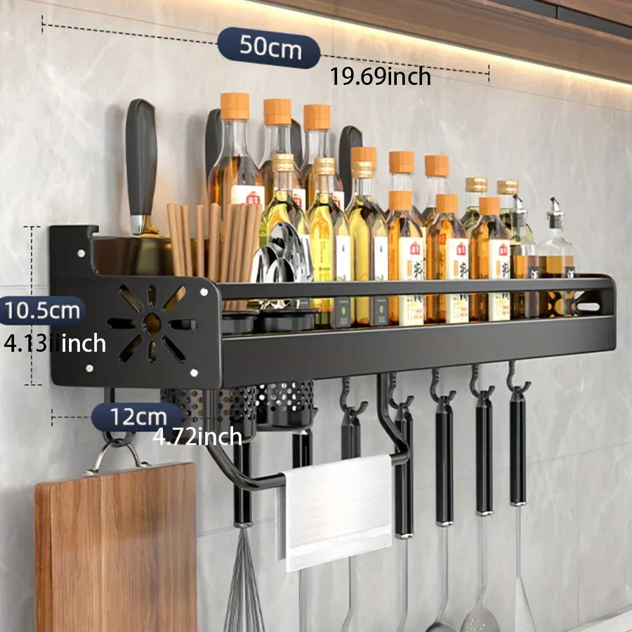 Wall-Mounted Spice Rack Shelf