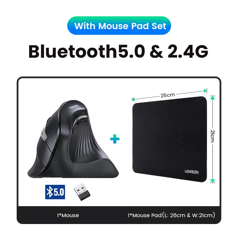 UGREEN Vertical Wireless Mouse