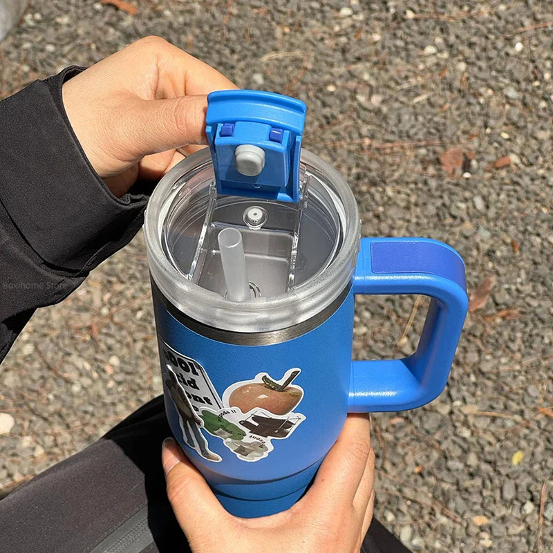 Tyeso 40oz With Handle Straw Tumbler