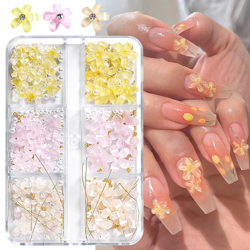 6Grids 3D Nail Art Decorations
