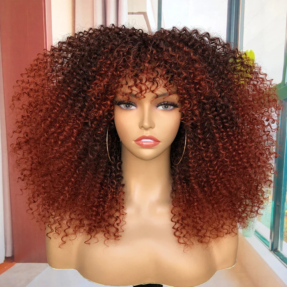 Chocolate Brown Curly Lace Wig