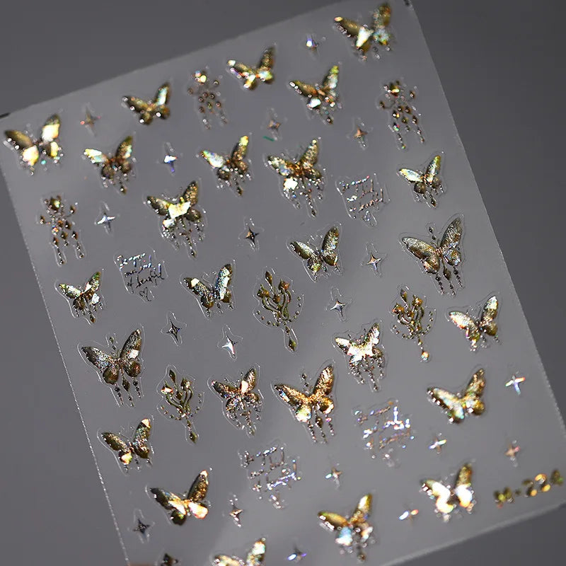 5D Spider Web Nail Sticker
