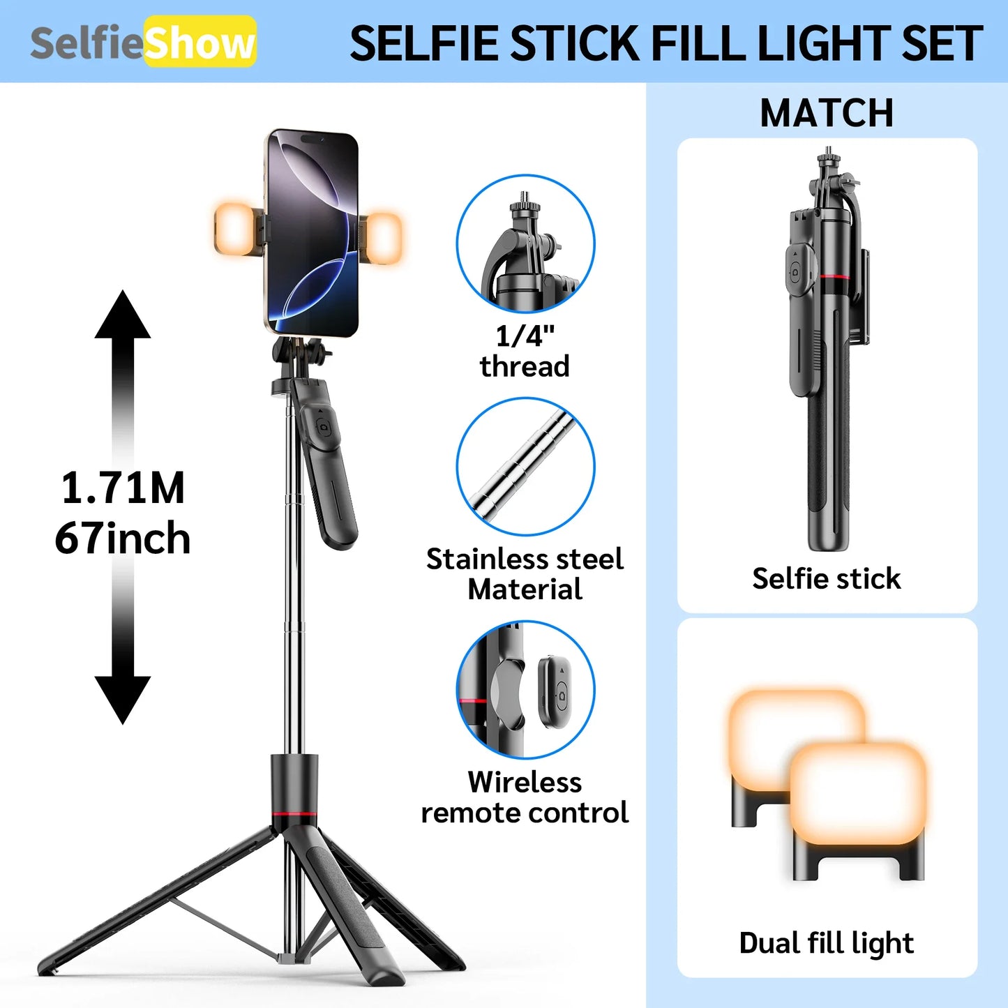 Selfieshow F16 Tripod Stick