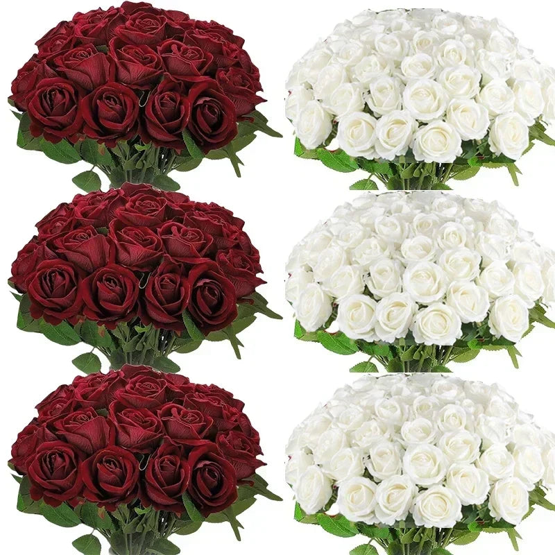 Velvet Artificial Rose Bouquet