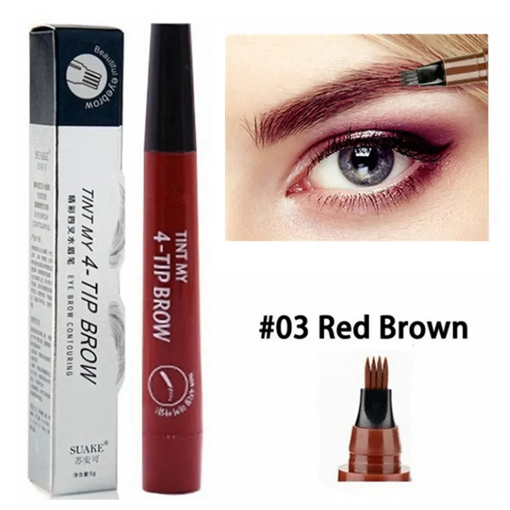 4-Fork Waterproof Eyebrow Pencil