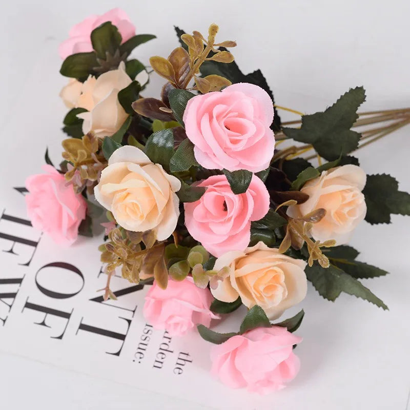 Artificial Rose Flowers 12 Heads