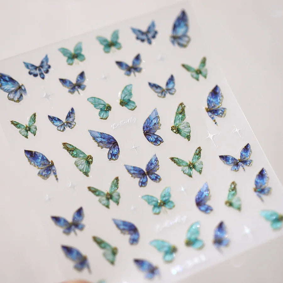 5D Spider Web Nail Sticker