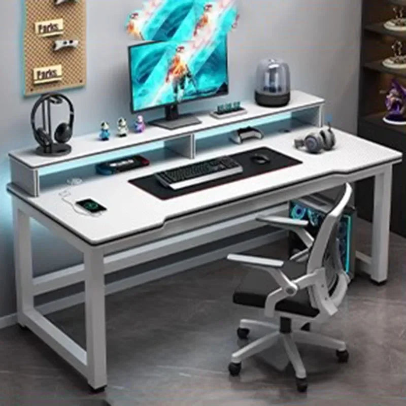 OLOEY European Black Metal Computer Desk