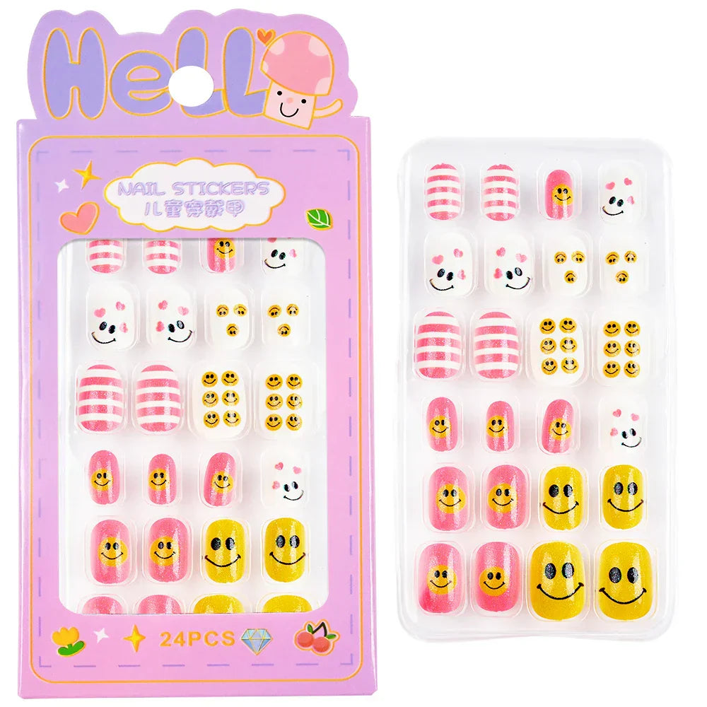 24Pcs Cute Bow Press-On Nails