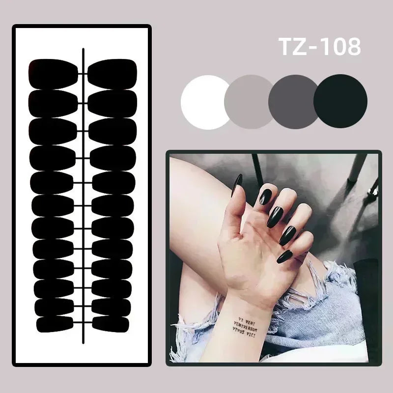 24Pcs Cute Bow Press-On Nails