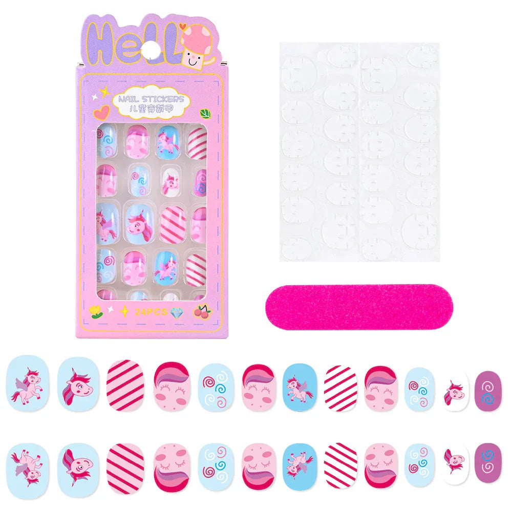 24Pcs Cute Bow Press-On Nails