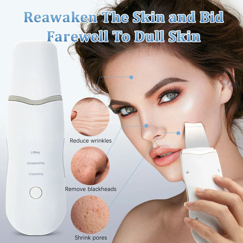 Ultrasonic Facial Skin Scrubber Tool