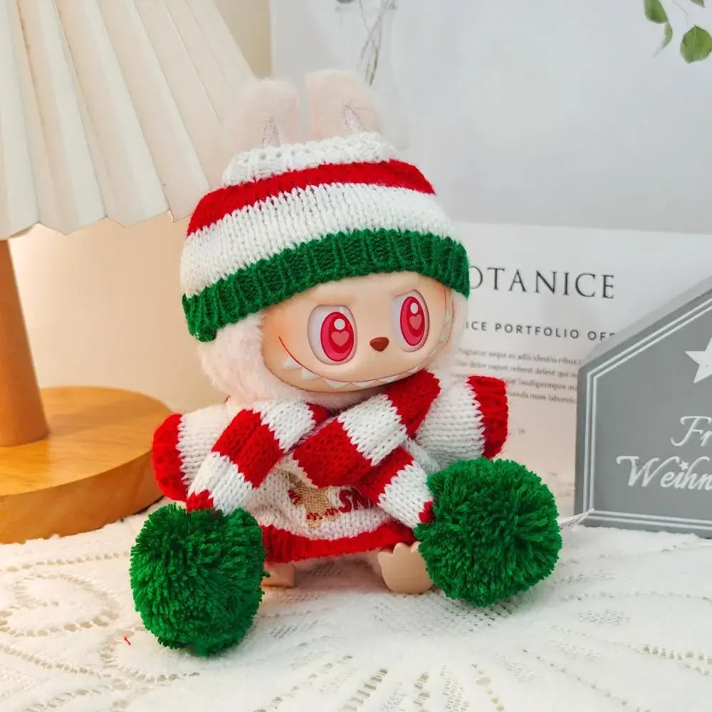 Labubu Plush Christmas Outfit Set