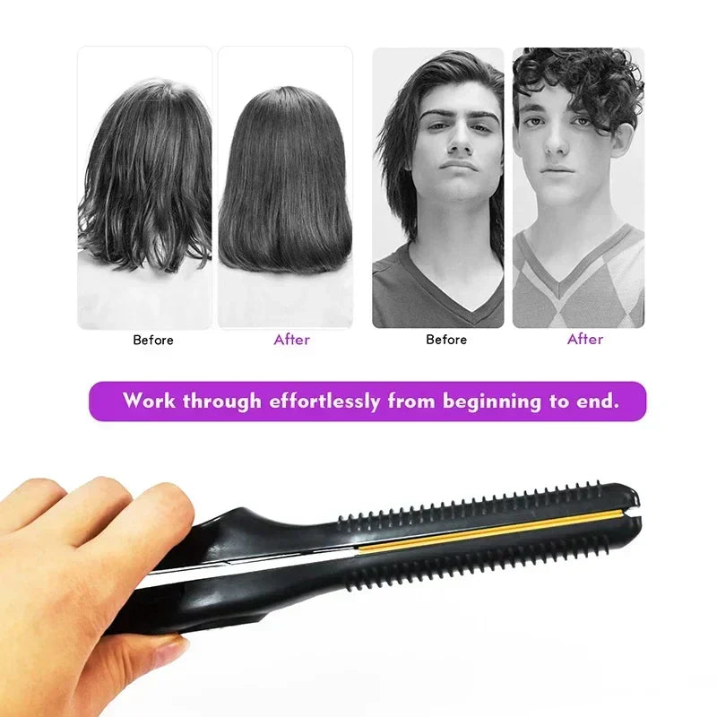 2-in-1 Mini Hair Straightener Curling Iron