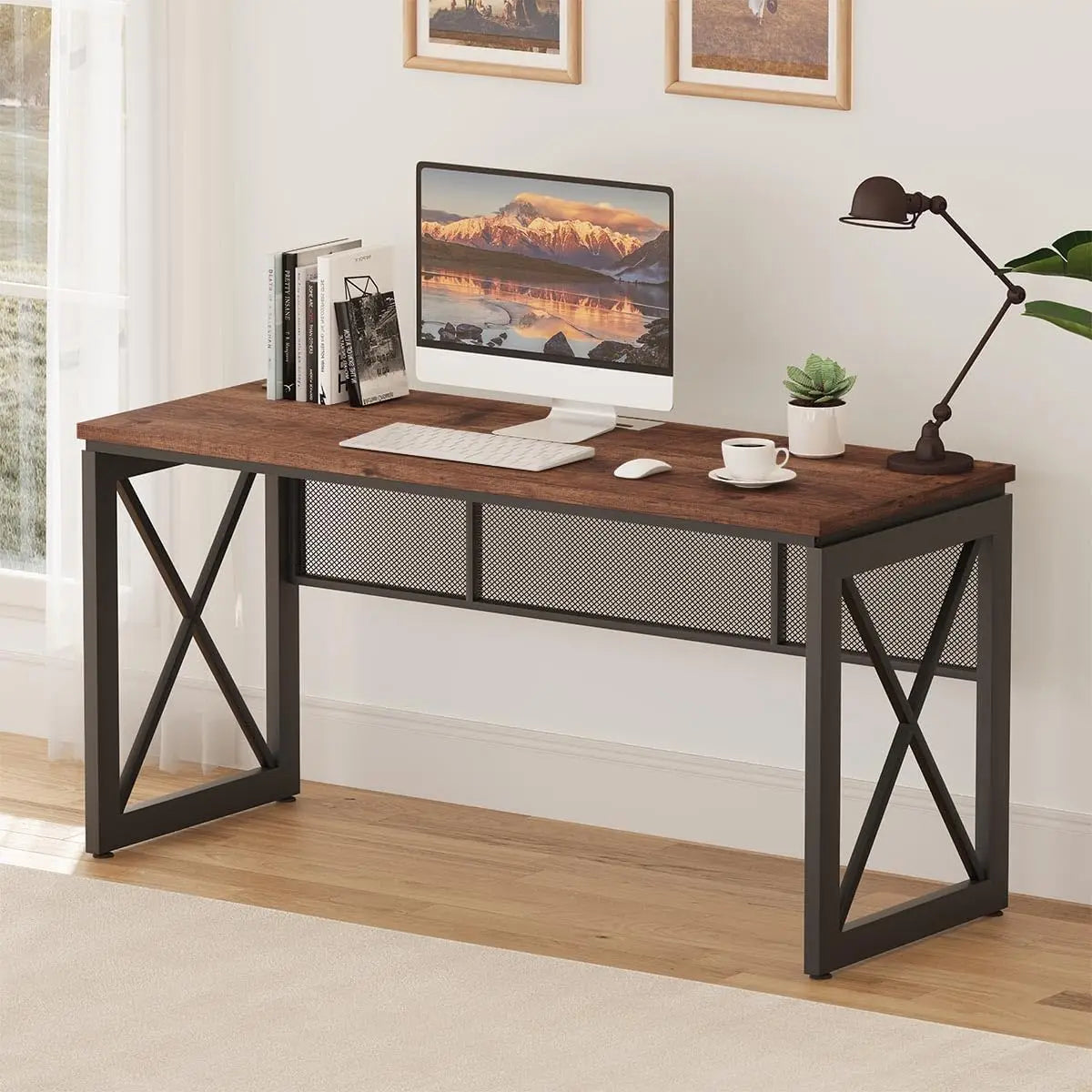 Farmhouse Industrial Computer Desk