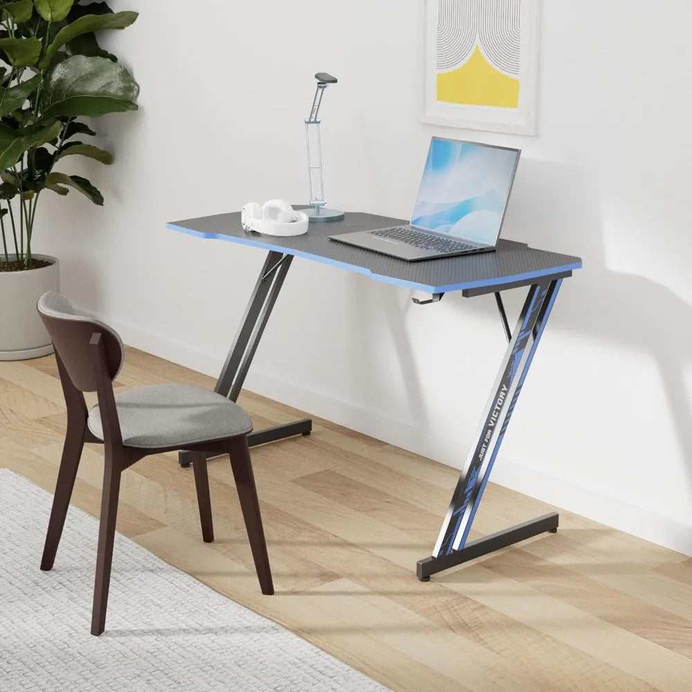 ZUIYU 47-Inch Z-Shaped Gaming Desk