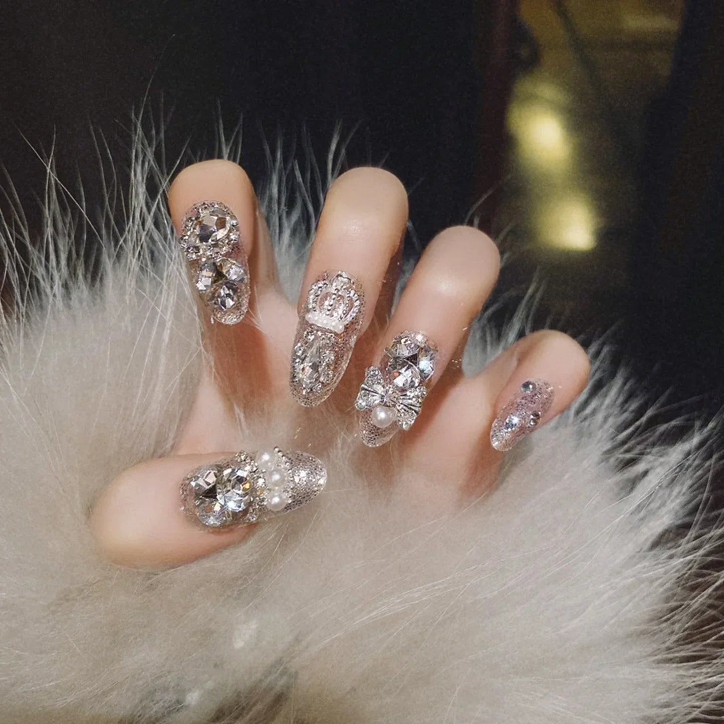 24Pcs Cute Bow Press-On Nails