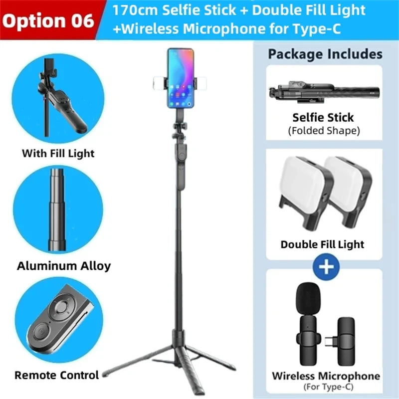 FANGTUOSI 1750mm Selfie Tripod