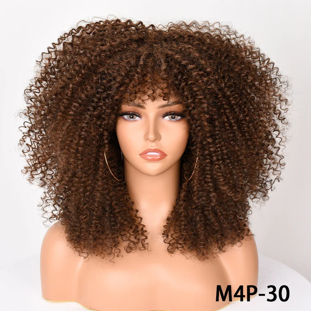 Chocolate Brown Curly Lace Wig