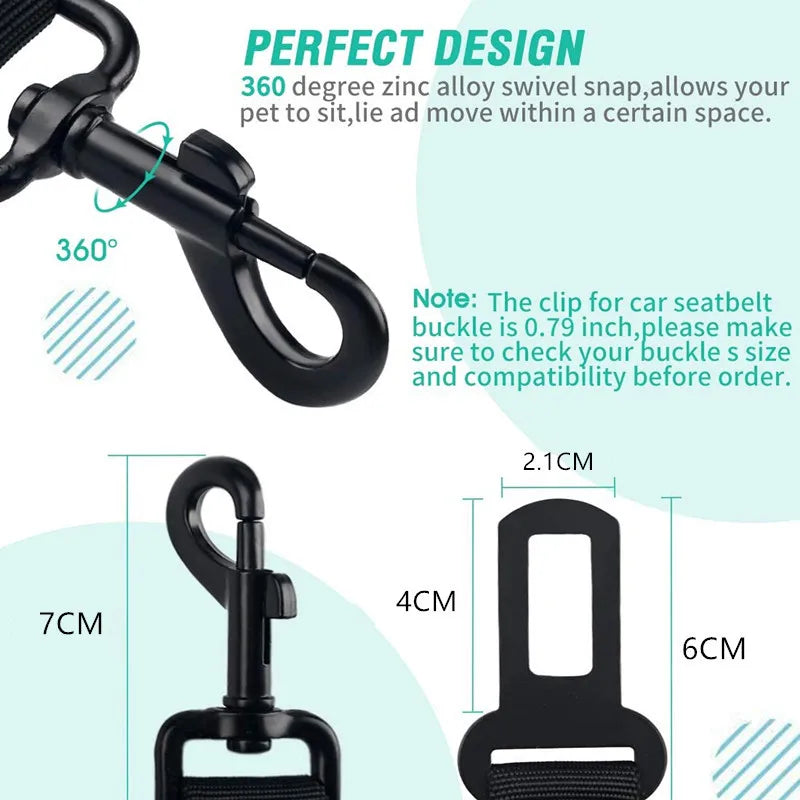 Adjustable Dog Car Seat Harness