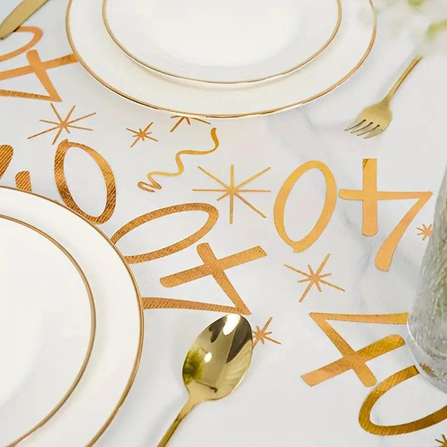 Gold Birthday Party Table Runner