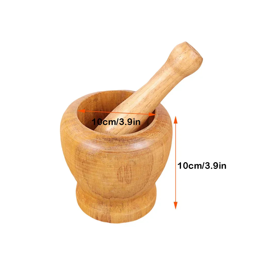 Wooden Mortar Pestle Set