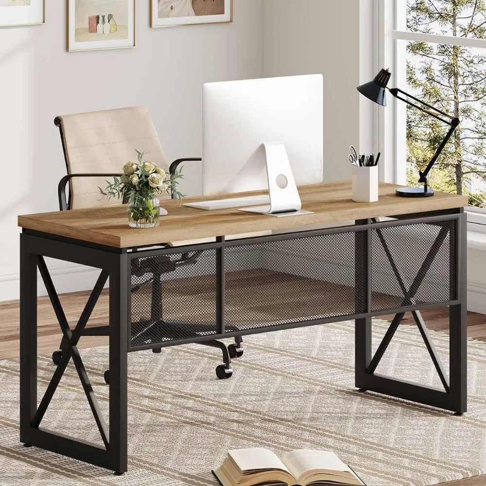 Farmhouse Industrial Computer Desk