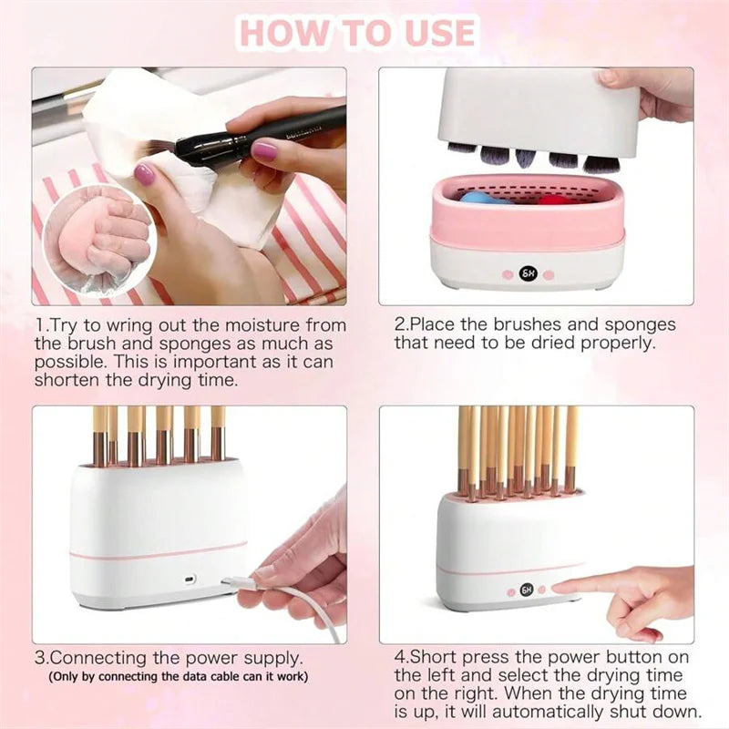 12-Hole Makeup Brush Dryer