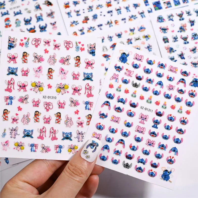 12Sheet Cartoon Stitch Nail Stickers