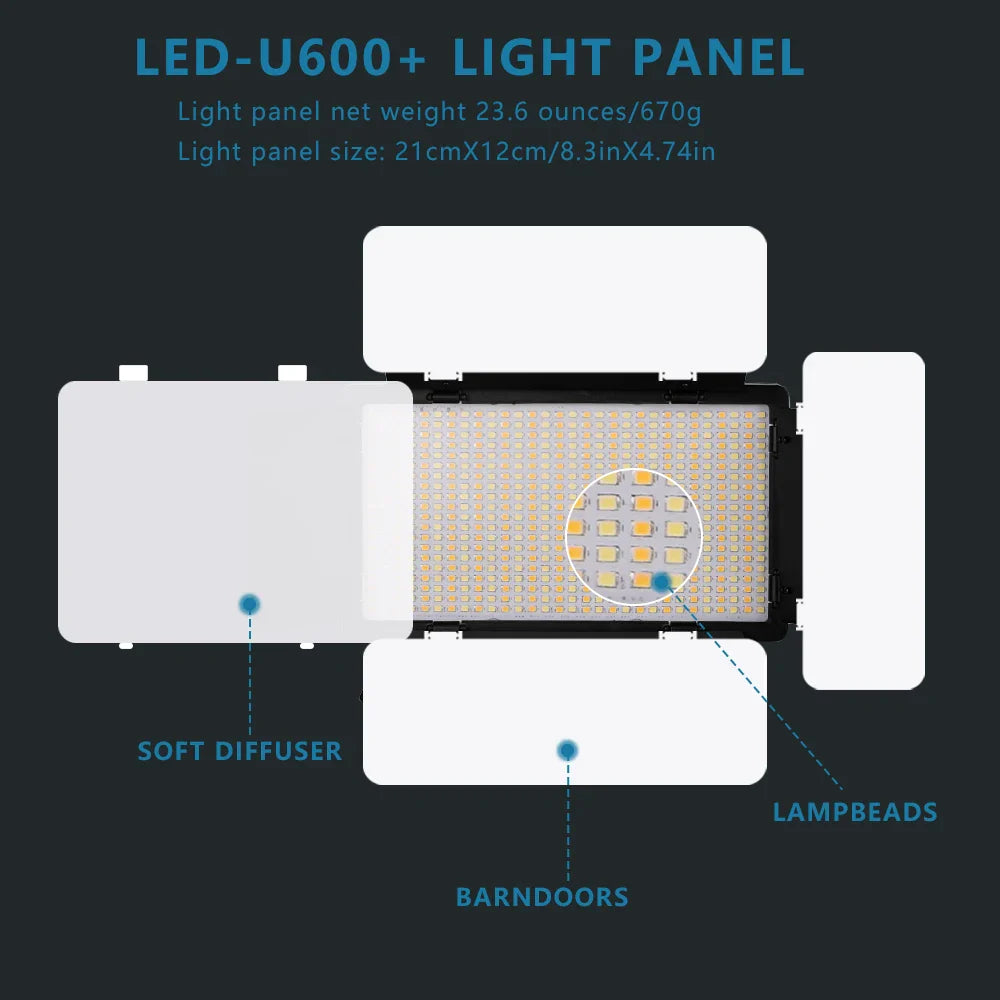 Nagnahz U800+ LED Video Light