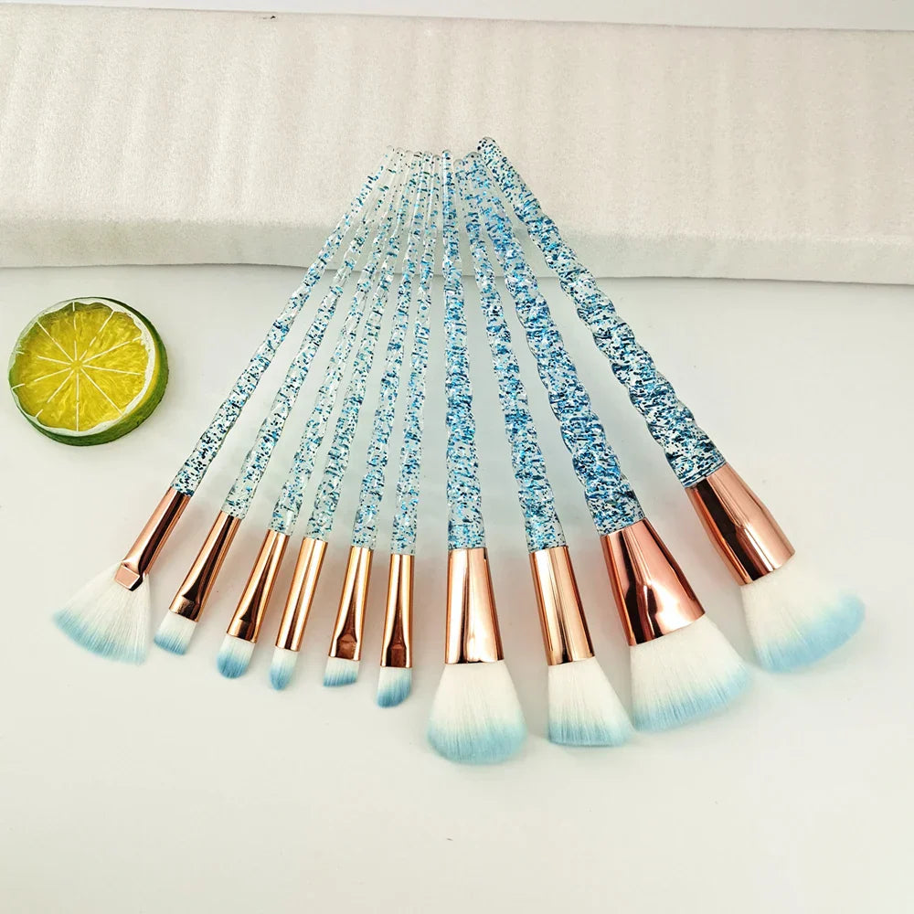 10PCS Unicorn Diamond Brush Set