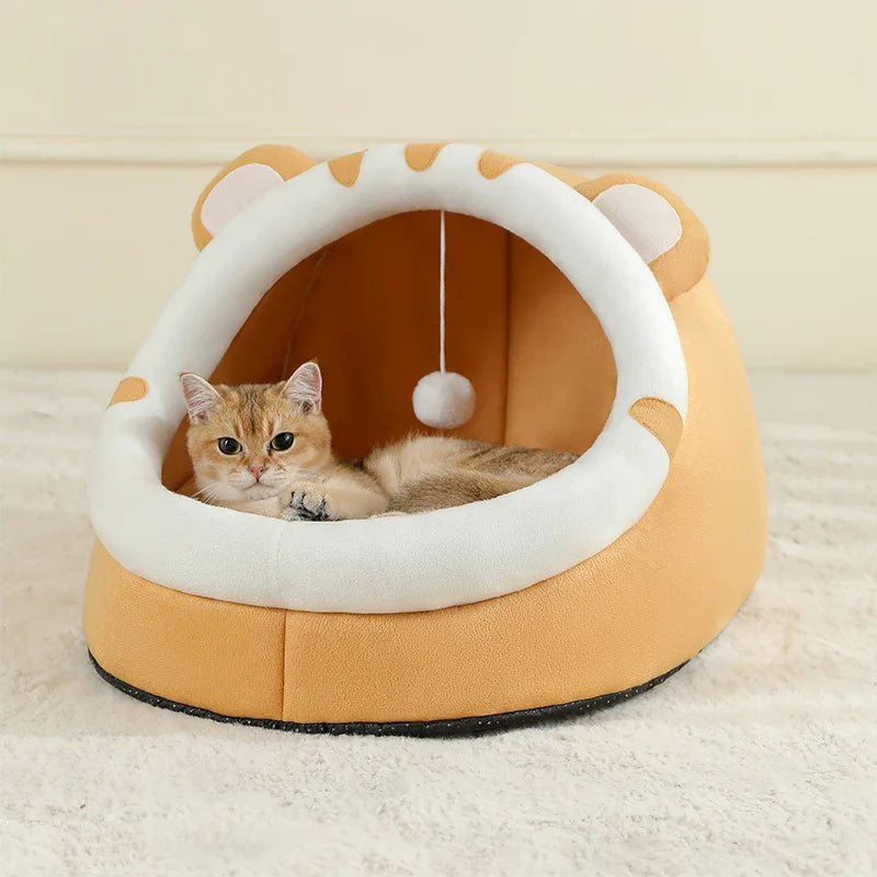Warm Cozy Cat Cave Bed
