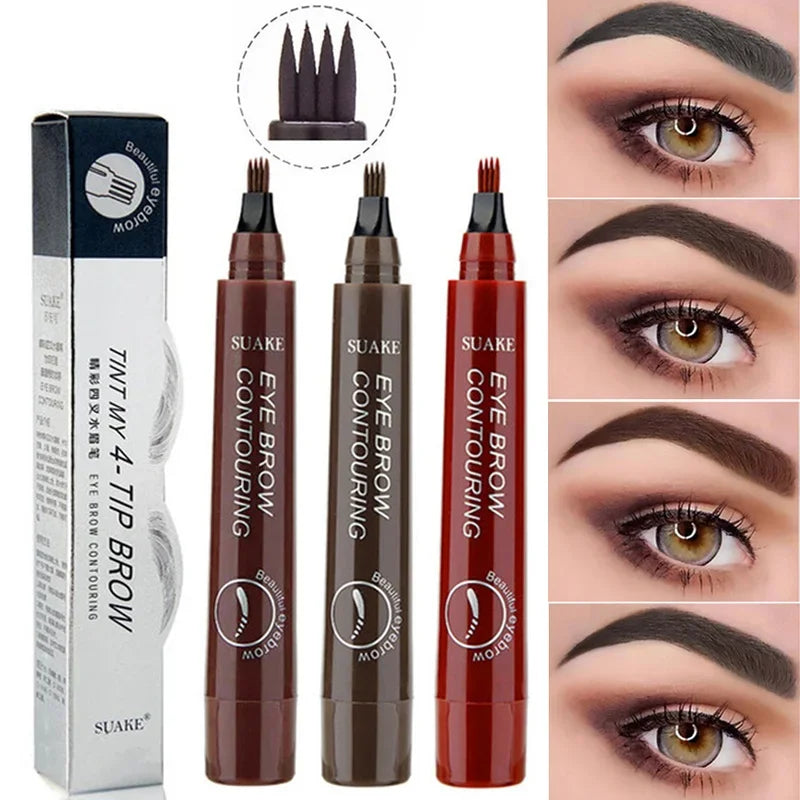 4-Fork Waterproof Eyebrow Pencil
