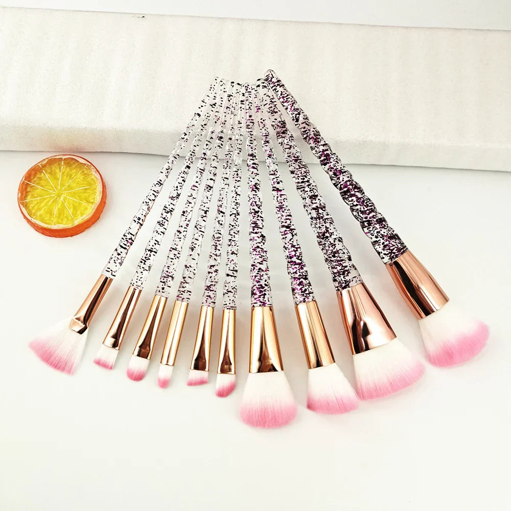 10PCS Unicorn Diamond Brush Set