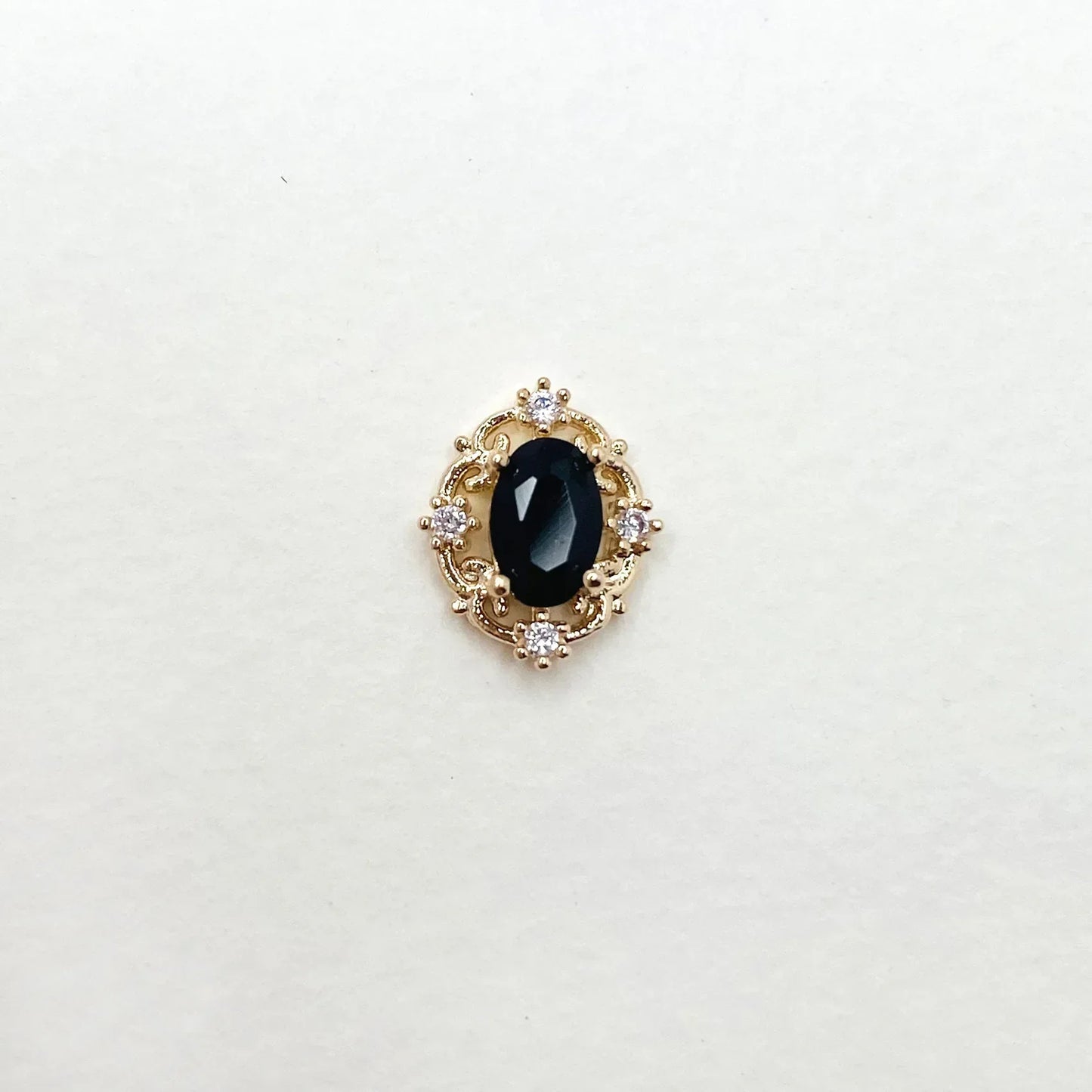 10Pcs Retro Zircon Nail Charms