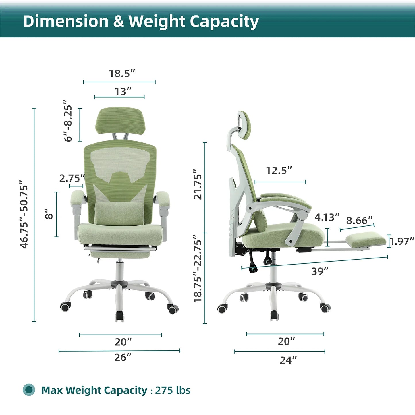 JHK Ergonomic High-Back Gaming Chair