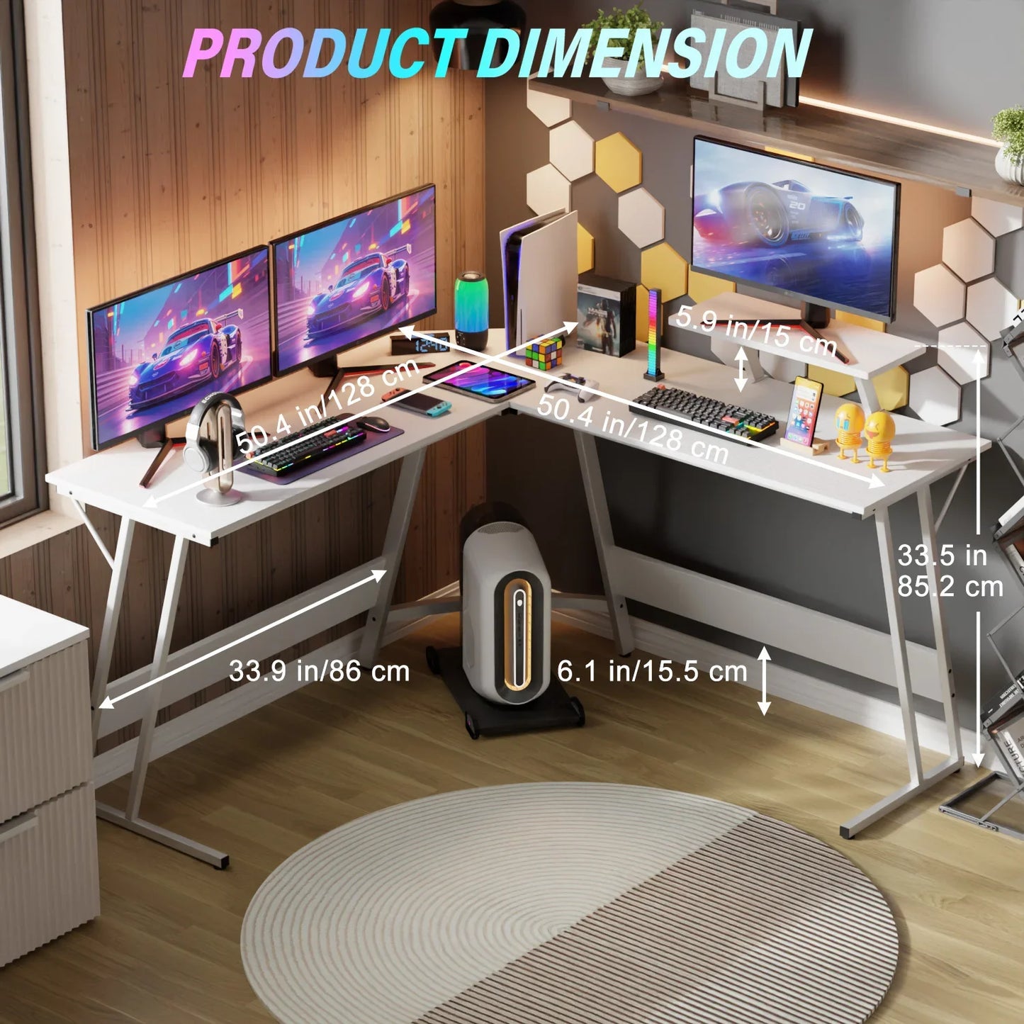L Shaped Gaming Computer Desk